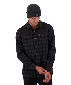 Swanndri Men's Marton Stormshield Longsleeve Shirt (Grey/Black)